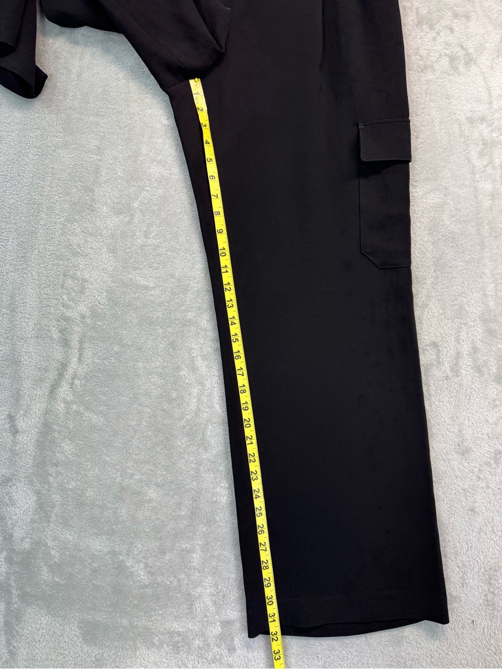 Express Black High-Waist Wide-Leg Cargo Utility Pants with Belt Size 10R - Picture 5 of 9